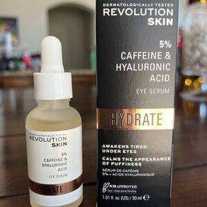 Revolution Skin Caffeine & Hyaluronic Acid Eye Serum - White and Black